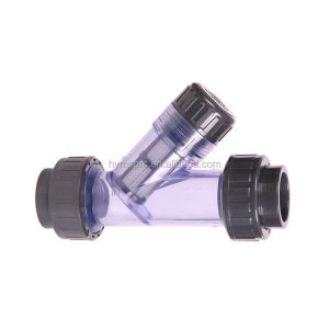 Industry 1 Inch Transparent PVC Y-Strainer with Socket/Thread Connection and
