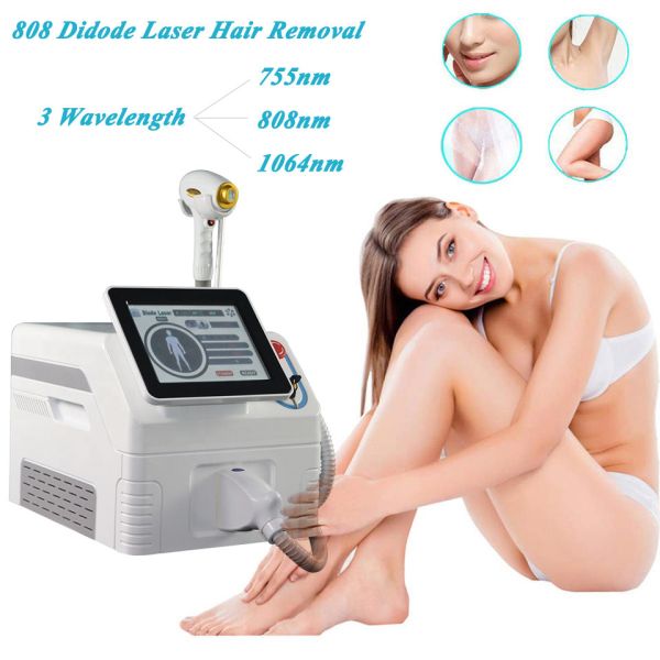 Permanent Painless 808nm Diode Laser Hair Removal Machine With 10.4 Inch Touch