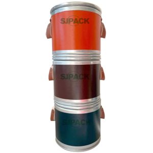 Custom Leather-Wrapped Fiber Drum – Decorative & Storage Barrel (36cm Diameter X