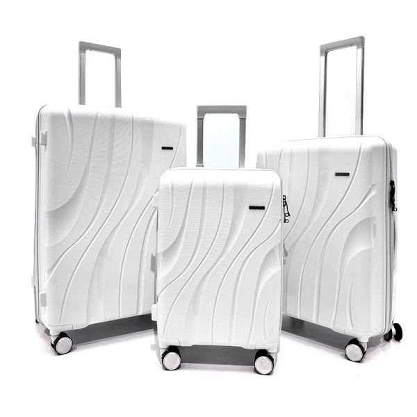 PP Material Lightweight Suitcase with Large Capacity and Aviation Aluminum Pull Rod for Travel