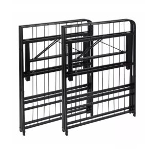 Black Steel Bed Frame with Easy Removal Advantage and Foldable Design Easy to Remove
