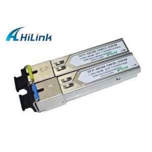 RoHS compliant SC/LC Simplex DDM WDM Transceiver Modules BIDI 1.25G SFP 20KM