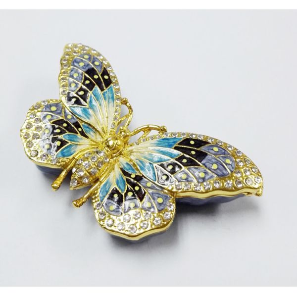 Custom metal butterfly shaped jewelry box for promotional gift