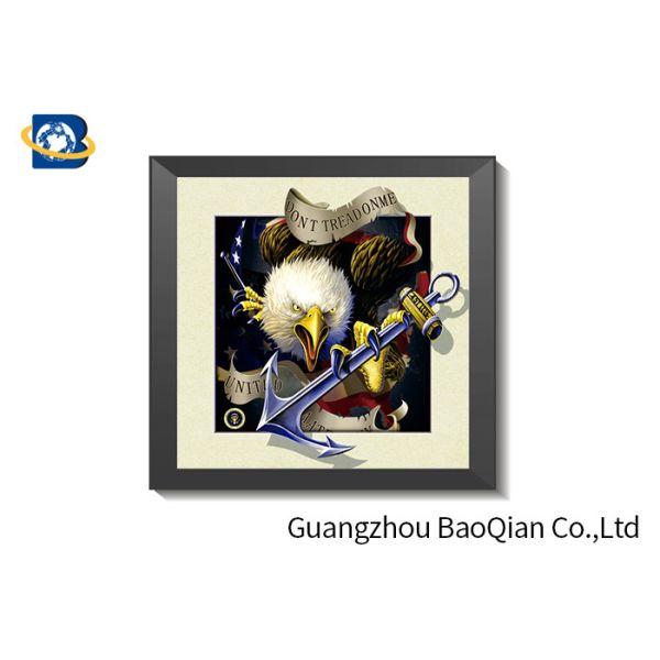 Quality CMYK Printing 5D Pictures Lenticular Image / Poster With White MDP Frame wholesale