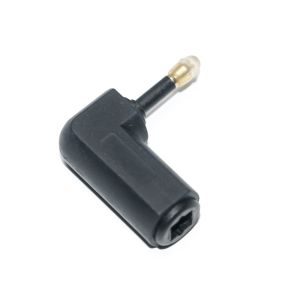 Toslink Optical 90 Degree Right Angle Audio Cable Extension Adapter Stereo Audio
