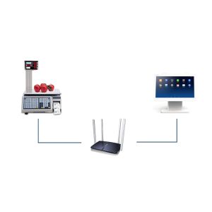 30kg Touch Screen 65MHz Cash Register Scales / Barcode Label Printing Scale For