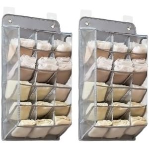 3D NEW DURABLE CLOSET HANGING ORGANIZER WITH 3D MESH POCKETS, WALL SHELF