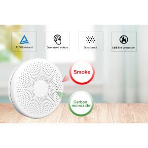 Smoke And Carbon Monoxide Detector Powered With Led Light And Accurate Detection