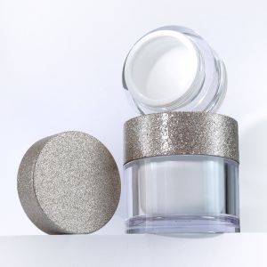 China 50g 15g 8g Clear Acrylic Plastic Cream Jar With Lid for Cosmetic Packaging on sale