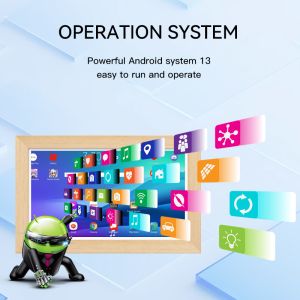 21.5Inch RK3588 Wooden Frame Android 13 Tablet POE NFC Wall Mounted Tablet PC