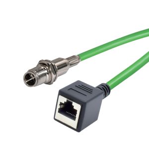M12 8 Pin X-Coded Male to RJ45 Gigabit Ethernet Cable IP67