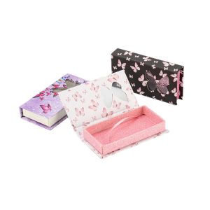 Custom Logo Printing Beauty False Eyelash Paper Packaging Boxes With Clear