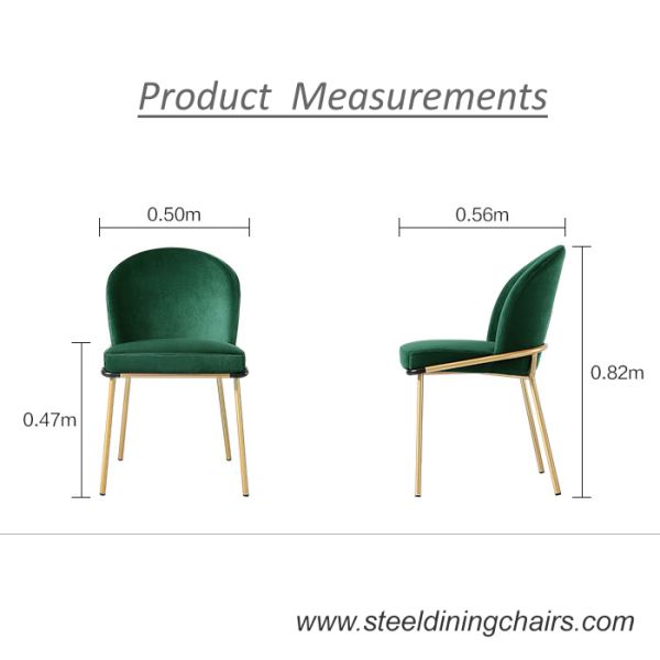 82CM Green Velvet Dining Chairs