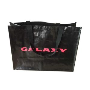 Waterproof Recycled Laminated PP Woven Shopping Bag 33x44x20cm