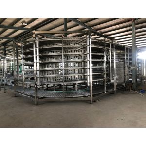 Long Life and Low Maintenance SS304 Tower Spiral Vertical Cooling Conveyor for