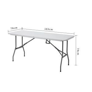 6FT Lightweight Folding Table Modern Design Style Ideal for Outdoor Banquets and