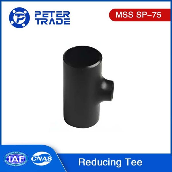 Quality High Strength MSS SP-75 Black Painting Pipe Reducing Tee Pipe Fittings WPHY-42 WPHY-46 WPHY-52 for Oil and Gas Pipeline wholesale