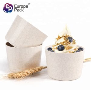 China Eco Friendly Biodegradable New Material Wheat Straw Plastic Dessert Cup on sale