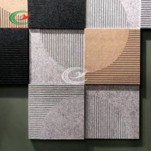 Stable Harmless Acoustic PET Felt Panels , Multipurpose Felt Wall Board