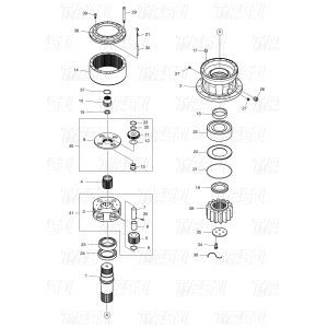 K1002518B K1002518 K1002518A 130401-00021 DX300 Excavator Swing Drive Catalog