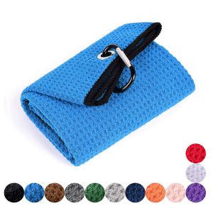 Microfiber Polyester Blank Towel Printed Sublimated Golf Sports Microfiber Golf Towel With Magnetic