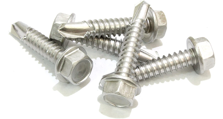Coil Collated Hex Flange Head Auto Feed Drywall Screws Without Washers For Metal Fastening