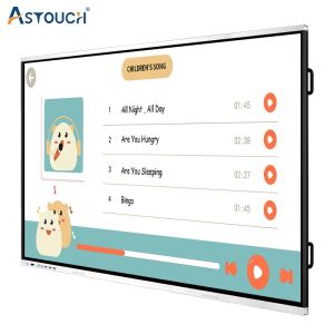 Multitouch Interactive Touch Screen Whiteboard 86 Inch White