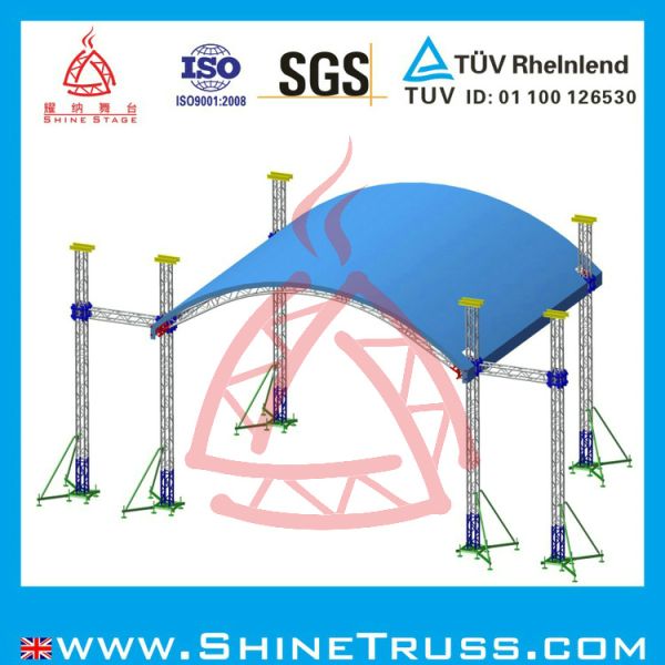 Quality wedding arc-roof truss display, aluminum stage trussing, concert truss. wholesale