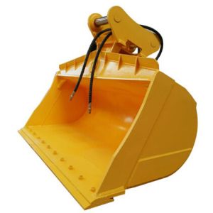 PC EX100 Mini Excavator Tilting Bucket With Hydraulic Cylinder