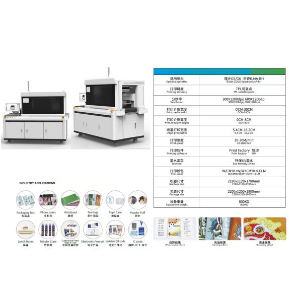 Precise Printing UV Inkjet Single Pass Printer with Onyx Thrive Rip Software and