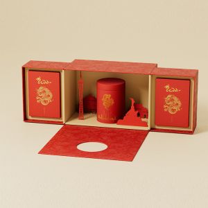 Craft Customized Different Shape Recycle Folding Tea Set Luxury Gift Paper Box