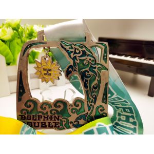 Cheap Goldplating Metal 5k Race Medals Die Casting / Stamping Process for sale