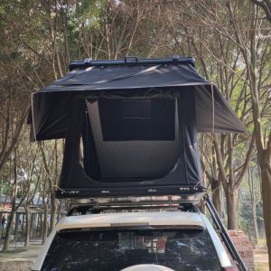 Durable Easy Setup Triangle Rooftop Tent With Led Premium Materials