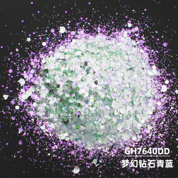 Bulk Chunky Loose Rainbow Holographic Glitter Sequin Polyester 3D Cats