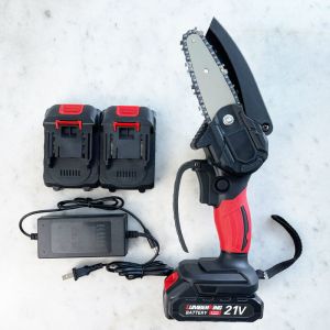 Portable Cordless Garden Woodworking Chainsaw Handheld Courtyard 4 Inch Chainsaw