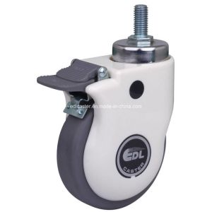 Cheap 70kg Threaded Brake TPU Medical Caster E3744-77 with Grey Color and Caster Application for sale