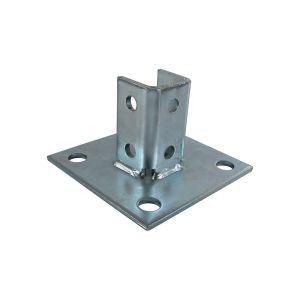 Galvanized Stainless Steel Strut Brackets U Shape Post Base Frameless