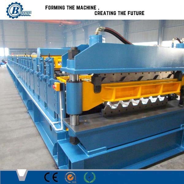 Quality Trapezoidal Roof Roll Forming Machine With PLC Control Automatic System wholesale
