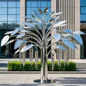China Customization Options Modern Design Metal Tree Sculptures For Enhancing Garden Or Hotal on sale