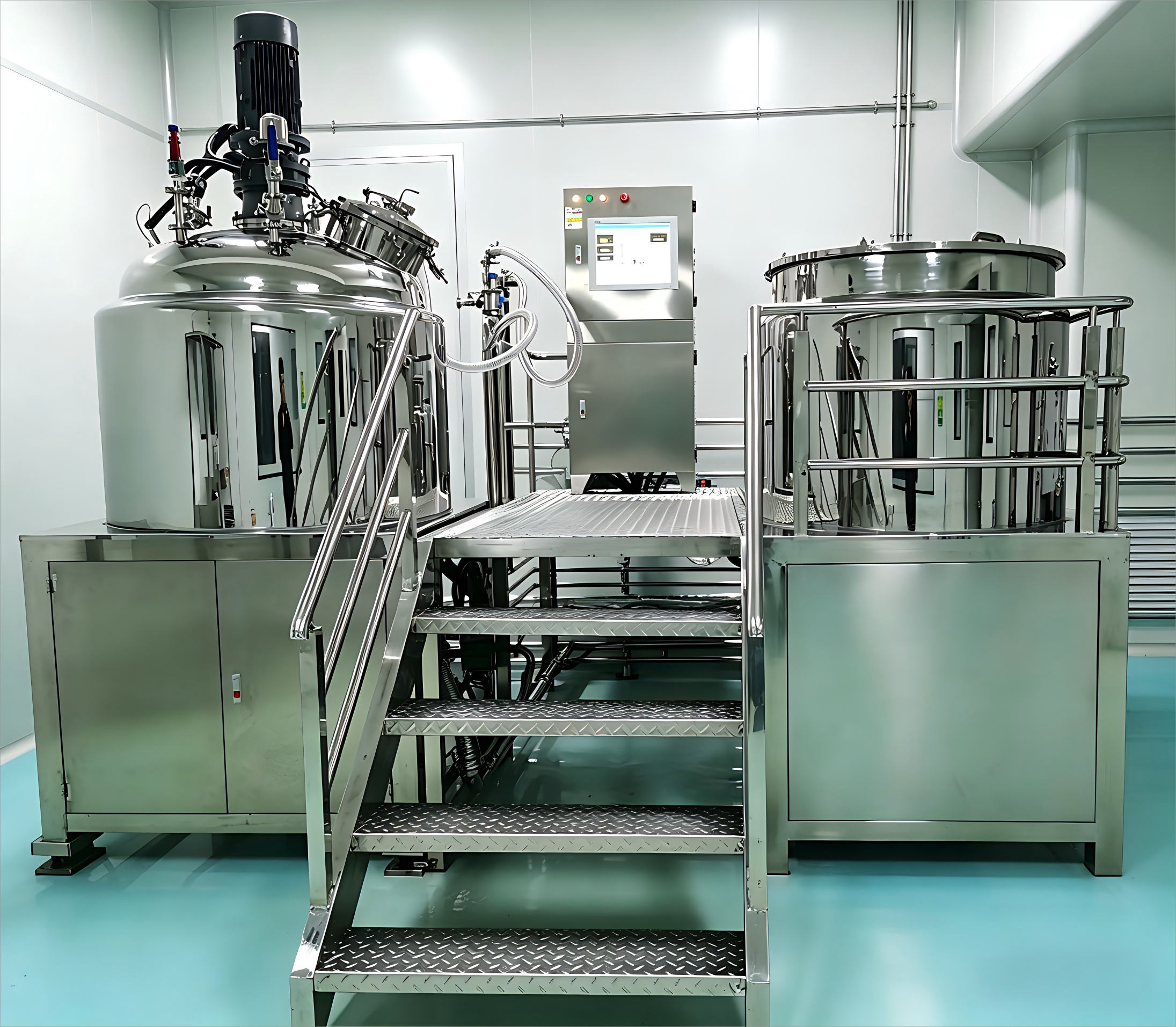 Multi-functional Fixed Type PLC Controlling Vacuum Emulsifier Mixer Homogenizer