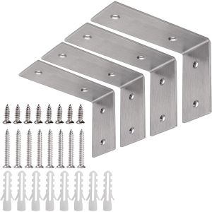 Custom Polished Metal Aluminum Mounting Wall Support Bracket with Drilling