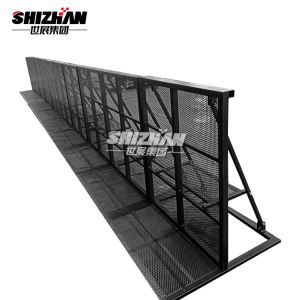 Black Folding Q235 Steel Crowd Control Barrier Event Protective 30kg