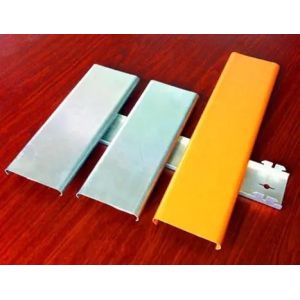 Linear U Strip Ceiling Aluminium Strip 85mm Width Silver Color Strip Panel