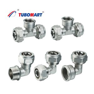 Demountable Straight Pex Compression Fittings With Chrome Plated Finish