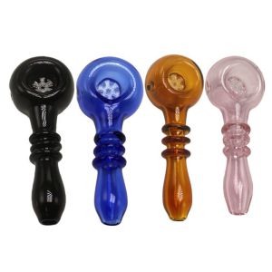SGS 4 Inches Polychrome Borosilicate Glass Pipe