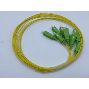 High Effective SC APC Fiber Optic Pigtail 0.9mm For Patch Panel Network