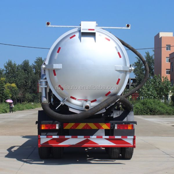 15000L 6x4 Heavy Duty Sewage Suction Truck 85km/H Max Speed Dongfeng