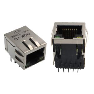 China 90 Degree shielded gigabit ethernet rj45 connector with magnetics cat6 rj45 plug RJ45 With Transformer on sale