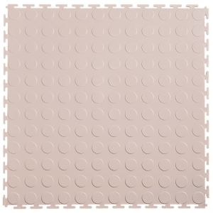 L.Gray Interlocking Vinyl Floor Tile 500*500mm Coin Surface For Use In Garages
