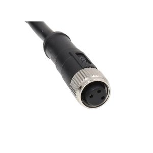 IP67 waterproof straight M8 round metal head cable assemblies with 3 core, 3